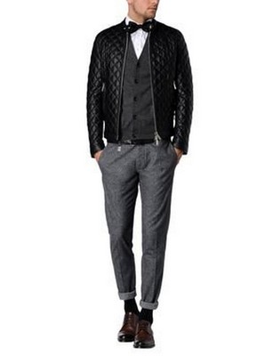 MARKENLOS - UNSERER PRODUKTION - HAND GEMACHT - IT DE HERREN LEDERJACKE BIKER MEN'S LEATHER JACKET COAT HOMME VESTE EN CUIR R5