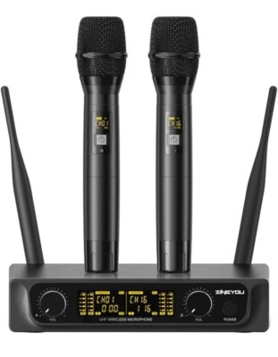 ZINGYOU S2 Wireless Microphone System  UHF Professional Dual Dynamic Mics !!