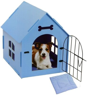 Wood Dog House W/ Mat - Wooden ...