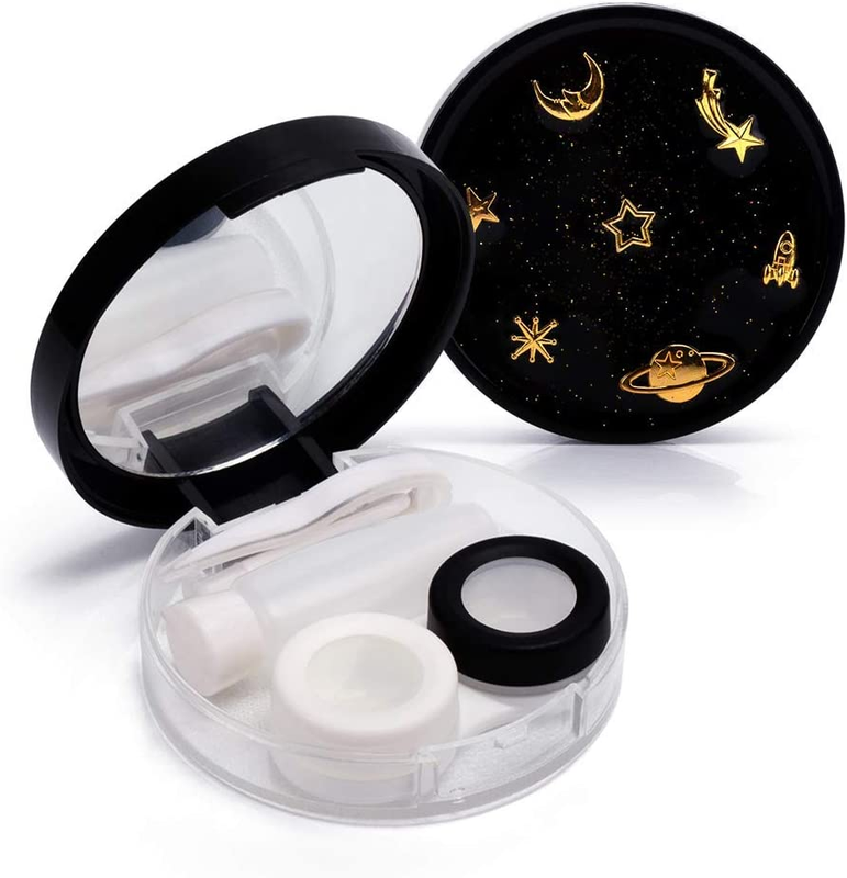 Contact Lens Case, Cute Moon and Stars Contact Holder Cases Kit with Lenses Remo