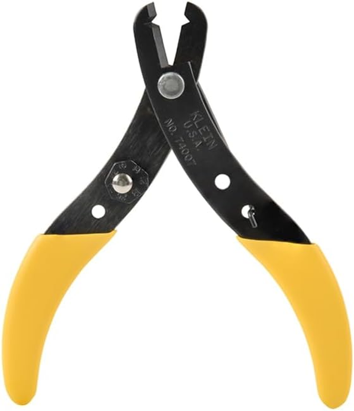 74007 Adjustable Wire Stripper, Spring Loaded Stripper and Cutter for Solid and