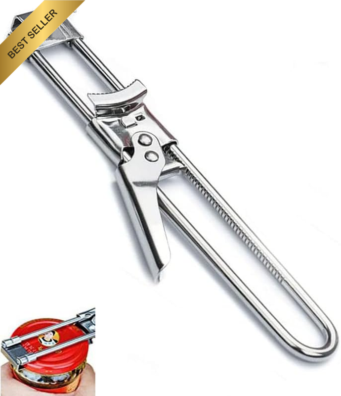 Master Jar & Bottle Opener, Adjustable Multifunctional Stainless Steel Can Opene