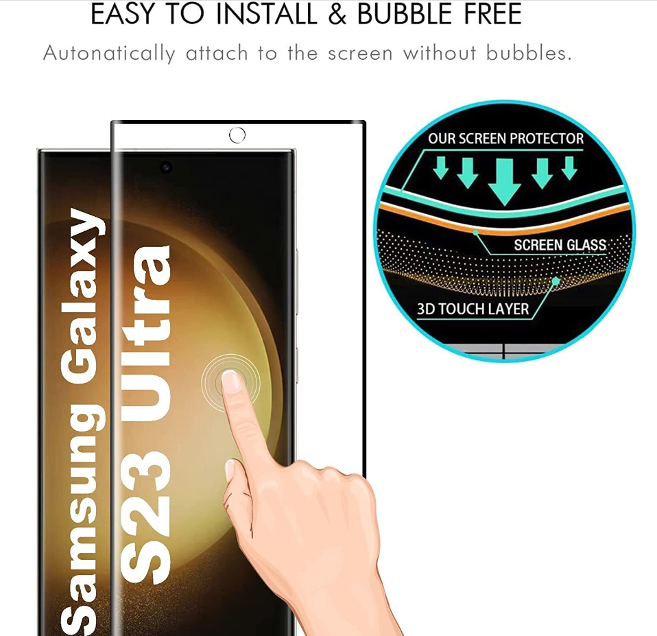 [2-Pack] Tempered Glass Screen Protector For Samsung Galaxy S23/ Plus/S23 Ultra