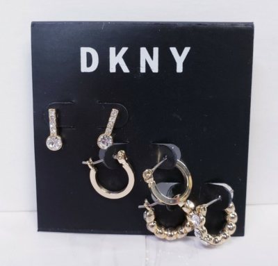 Dkny hoop hotsell earrings with crystals