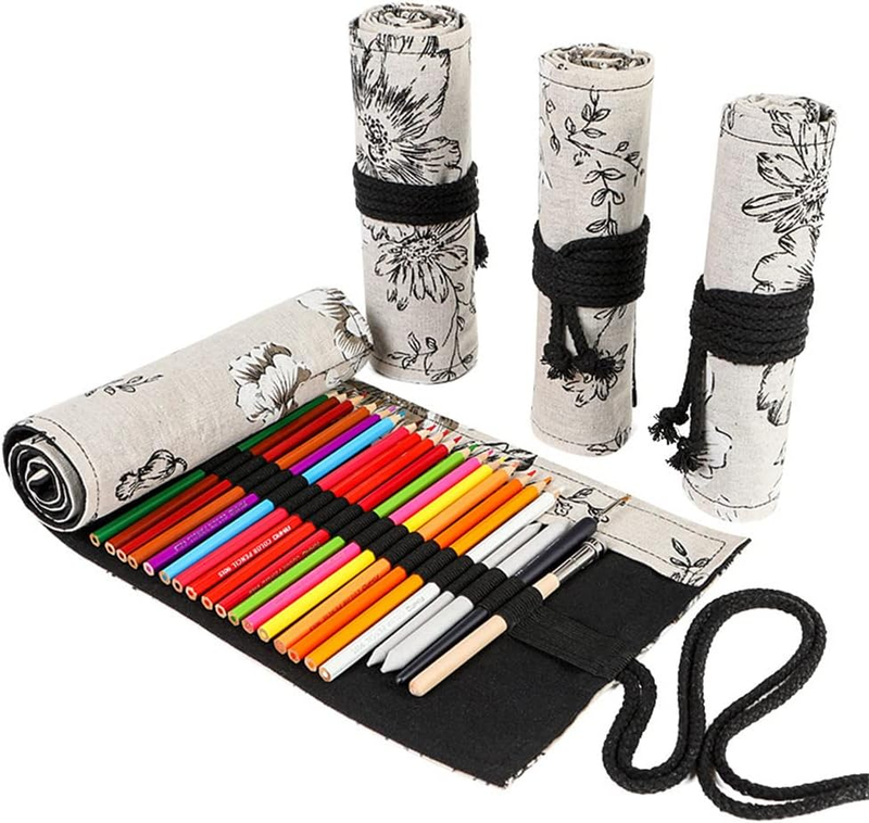 Wrap Pencil Rolls, Artist Colored Pencils Roll Up Bag Shor