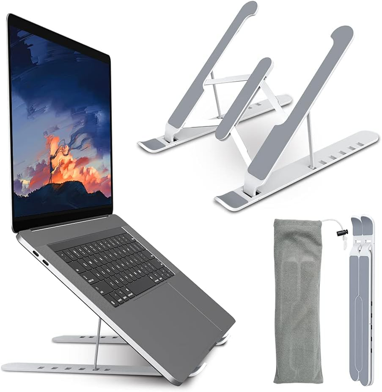 Laptop Stand for Desk Portable Laptop Holder Bed Metals&ABS Stable Riser for Lap