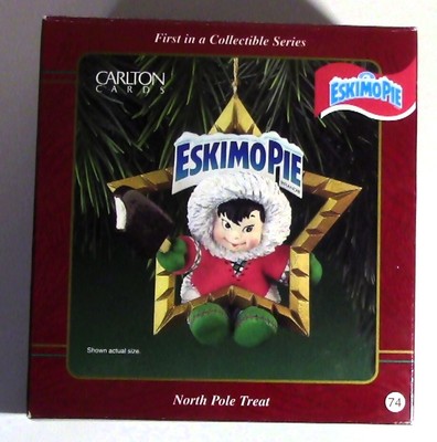 Carlton Cards Eskimo Pie North Pole Treat Ornament NEW with BOX #74 Heirloom Col