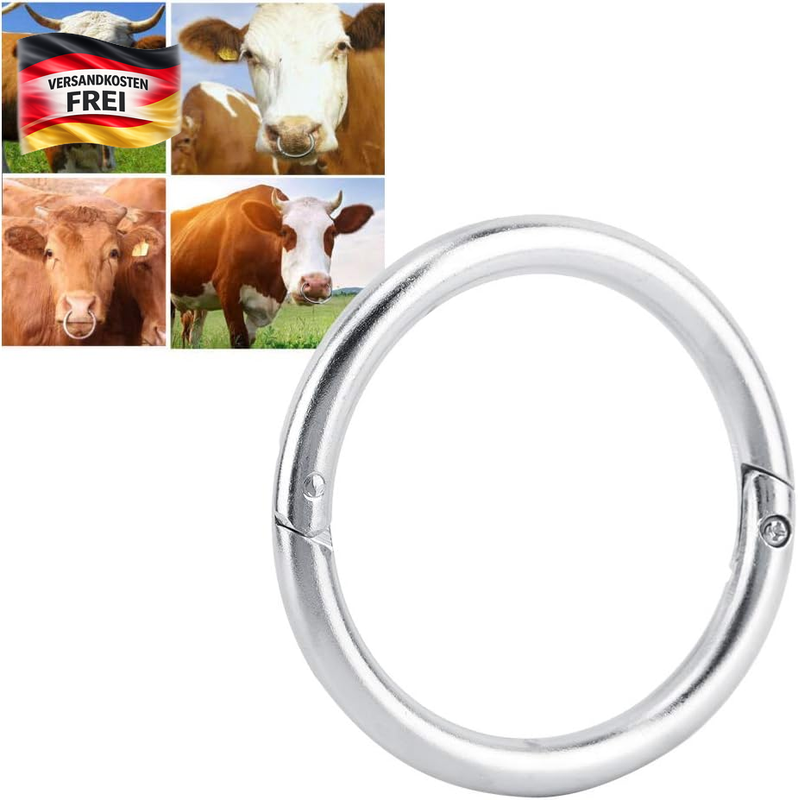 Vieh Nasenring Edelstahl Rinderzangen für Kuh und Stier Nasenring Tierzubehör