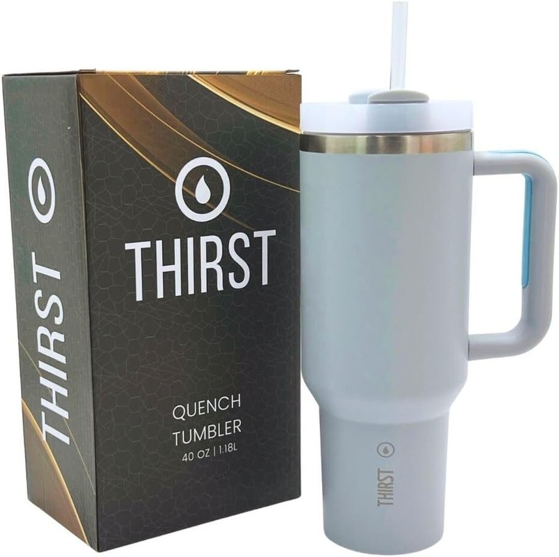 Stanley Cup Quench 40 Oz Tumbler with Handle & Straw Thermos Hot & Cold Drinks