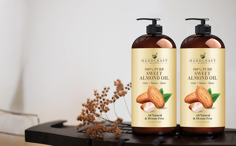 Sweet Almond Oil - 100% Pure, Natural Carrier Oil for Aromatherapy, Massage, and