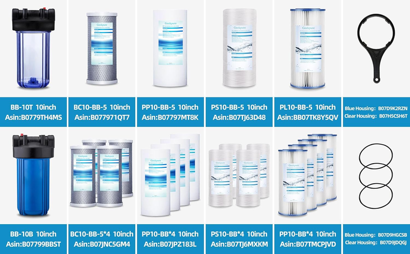 Replacement Filter 10 Inch Block Carbon and PP Sediment Filter Cartridge - Big S