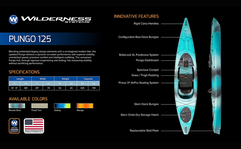 Wilderness Systems Pungo 125 | Sit inside Recreational Kayak | Features Phase 3