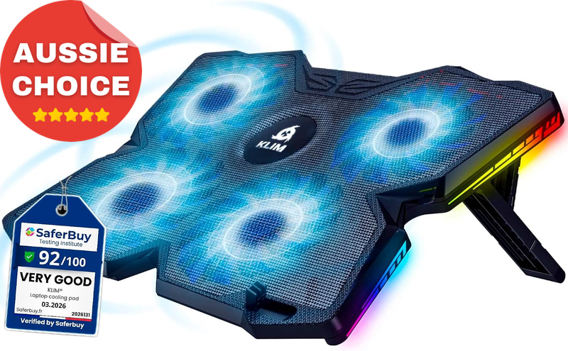 RGB Laptop Cooling Pad 4 Fans 1200 RPM USB Powered Stand Lightweight Portable