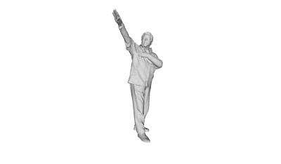 Printle O Femme 066--Old Woman Raising Arm Dabbing Figure for Dioramas Train Set