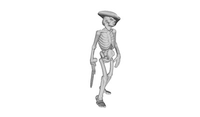 Printle K Homme 123-Pirate Skeleton Dragging Sword Figure for Dioramas Train Set