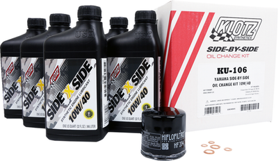 Klotz Oil Yamaha SxS 10W/40 V-Twin Oil Change Kit - Part Number KU-106