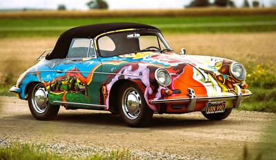 Iconic & Legendary Gigantic  11x14 photograph of Janis Joplin's Vintage Porsche
