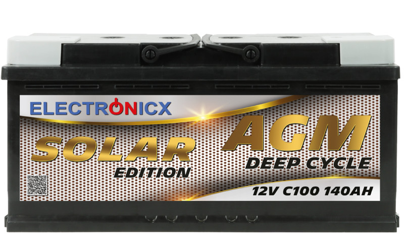 Solarbatterie 12v 140ah Electronicx Solar Edition Agm Batterie Solar Akku Versor