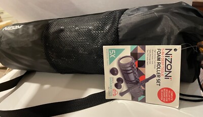Nizoni 5-in-1 Deep Tissue Foam Roller Set W/Shoulder Tote Bag Brand New