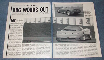 1992 Bugatti EB 110 Prototype Vintage Info Article ''Bug Works Out''