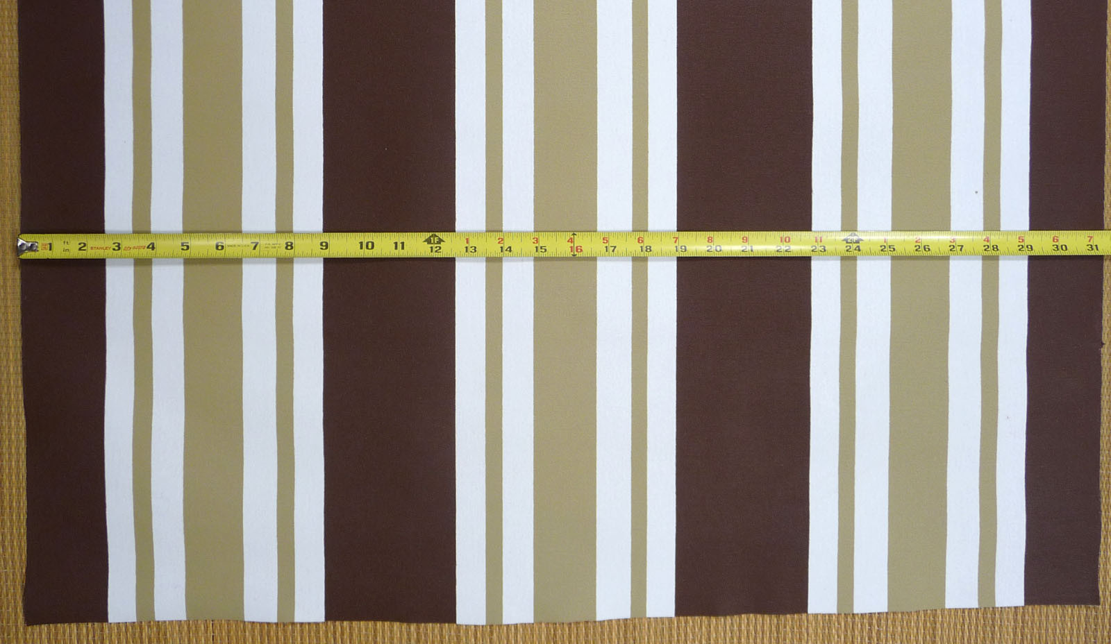 Vintage PAINTED CANVAS Striped Awning Fabric, Folding Camp Chair, Travel Trailer