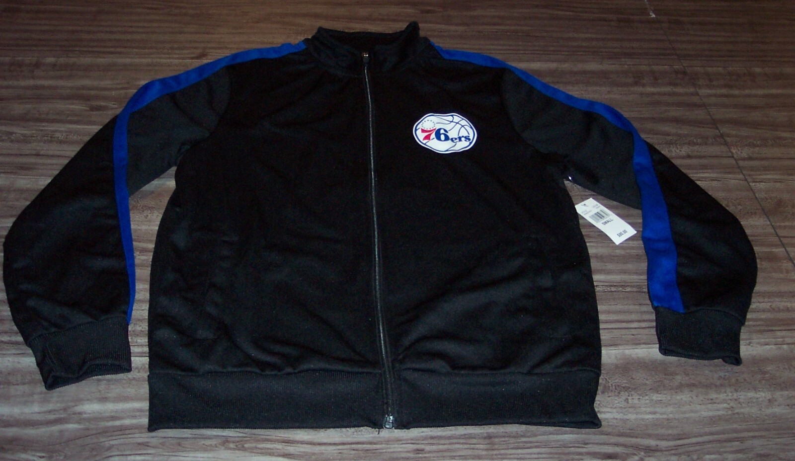 NBA Sixers 黒 ナイロンジャケット PHILADELPHIA 76ERS SIXERS NBA ZIPPERDOWN JACKET MENS SMALL
