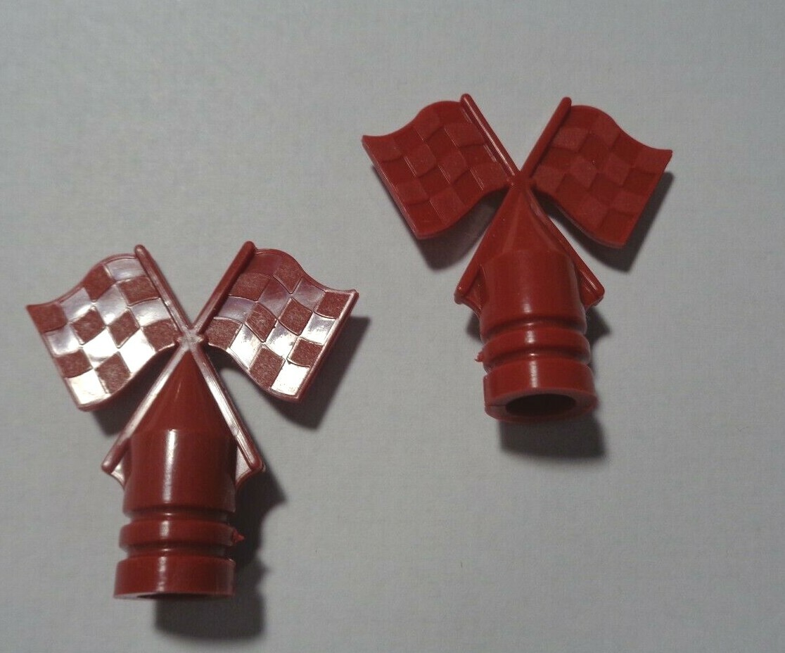 Bicycle RED Flag Valve Caps - For BICENTENNIAL Stingray Schwinn & other Bikes