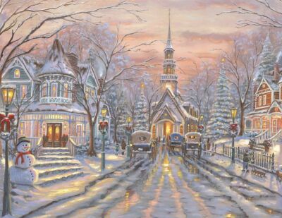 Springbok's 500 Piece Jigsaw Puzzle White Christmas - Made in USA