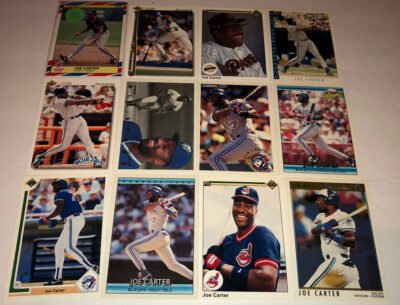 Joe Carter Lot Of 12 Toronto Blue Jays Etc Baseball Cards D32