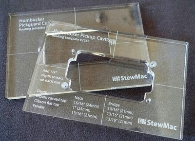 2 Pickup Tonabnehmer Frässchablonen für Humbucker - StewMac (#2263 und #2280) 