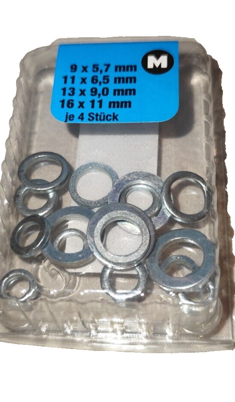 Fitschenringe-Set GrÃ¶ÃEn 9x5,7/11x6,5/13x9,0/16x11 Mm Je 4 StÃ¼Ck Verzinkt