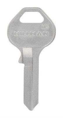 Hillman 86142 Brass M-5 Padlock Universal Single Sided Blank Key (Pack of 10)