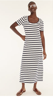 Navy striped top midi dress