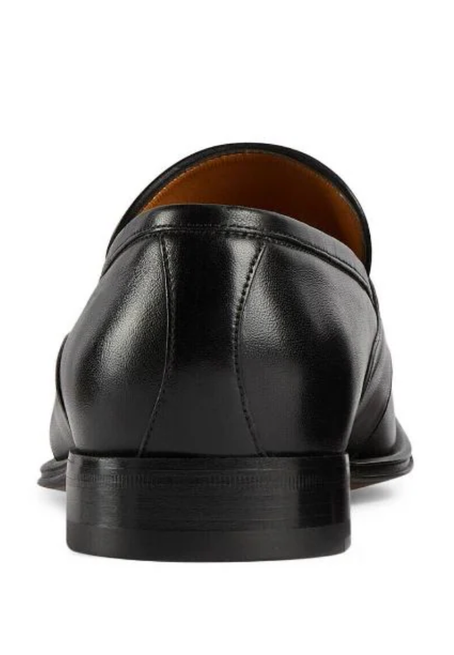 Pre-owned Gucci Chain Slip-on Loafers Sneakers Trainers Derby Shoes Moccasin Slippers 41 In Black