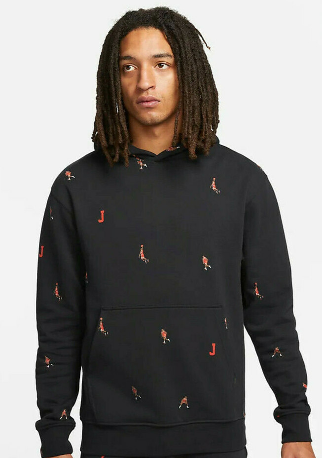 NWT $100 Nike Jordan Essentials Print Pullover Hoodie - Mens Medium - New