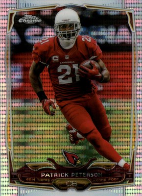 2014 Topps Chrome Mini Pulsar Refractors Football Card #39 Patrick Peterson /102