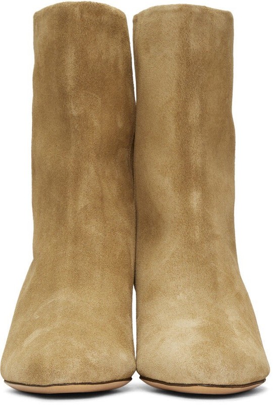 Pre-owned Isabel Marant Suede Dyna Boot, Size 39 In Beige