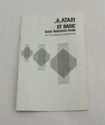 Atari ST BASIC Quick Reference Guide USED MANUAL ONLY