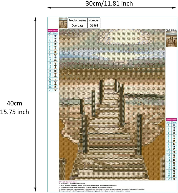4 Pack Diamond Painting Kits for Adults, 5D Full Drill Diamond Paintings for Adu