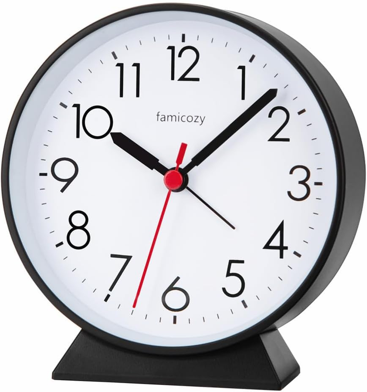 Silent Non Ticking Analog Alarm Clock,Easy to Read,Simple Operation,Crescendo Al