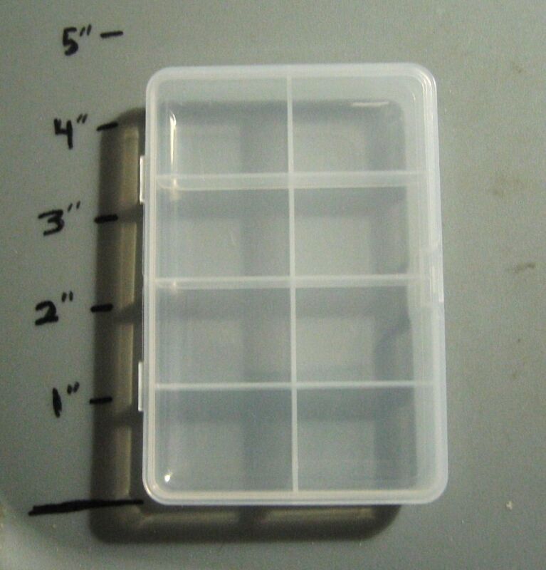 8 Compartment Clear Plastic Fly Box-Dry fly, Midges, wets, nymphs, beads, hooks