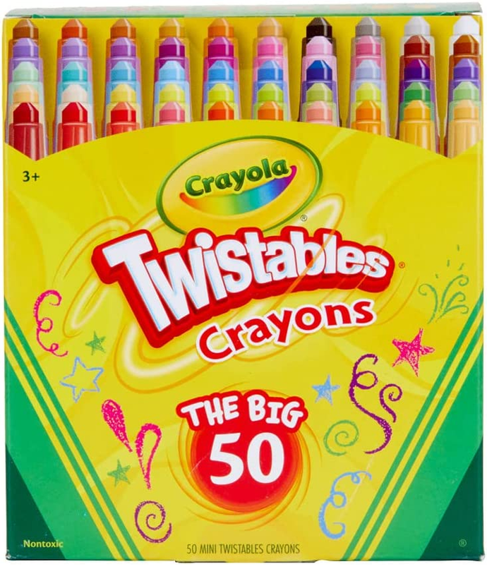 Mini Twistables Crayons Coloring Kit (50 Count), Toddler Crayons, Coloring Suppl