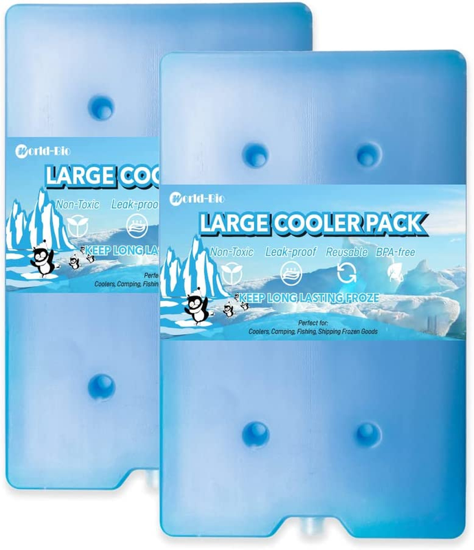 Long Lasting Freezer Ice Pack for Coolers, Lunch Boxes, Reusable Large Cold Pack