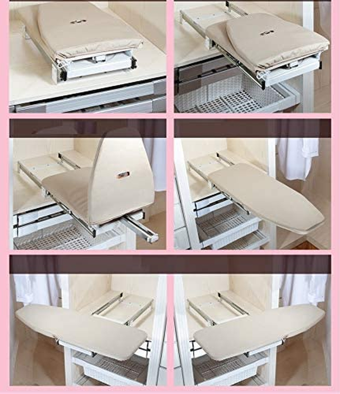 Hiding Ironing Board Foldable Ironing Station in Cabinet for Apartment & Small R