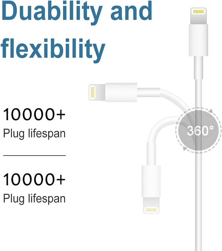 iPhone Charger [Apple MFi Certified] USB Charger Block with 6ft USB to L Cable C