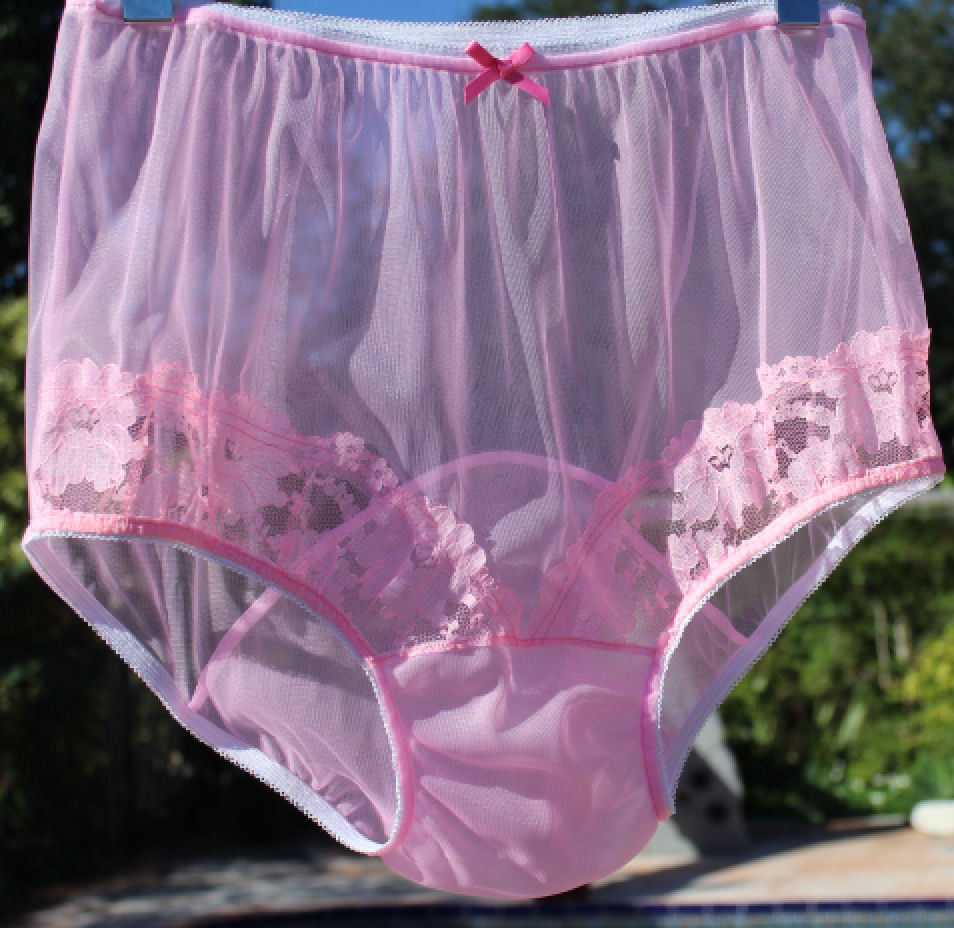 nel-jen Sissy Candy Pink Vintage Panties w Large Mushroom Double Gusset Ful...