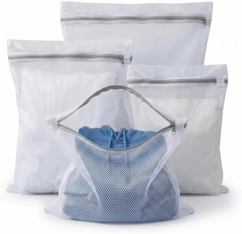 Durable Honeycomb Mesh Laundry Bags for Delicates, Lingerie, Socks, Blouse, Unde