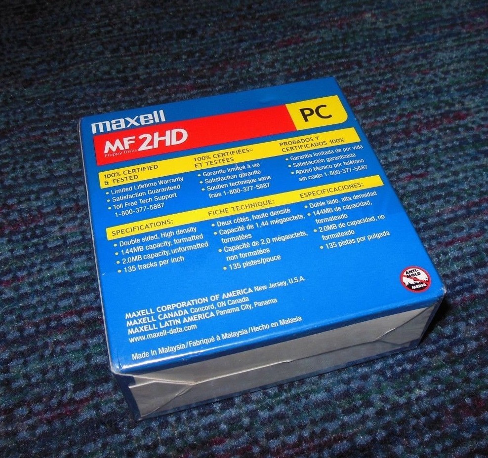 NEW 10 Maxell MF 2HD PC 3.5