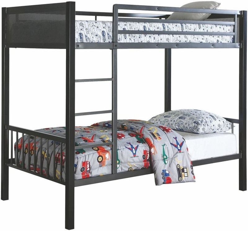 Coaster Twin Bunk Bed Black / Gunmetal 460390