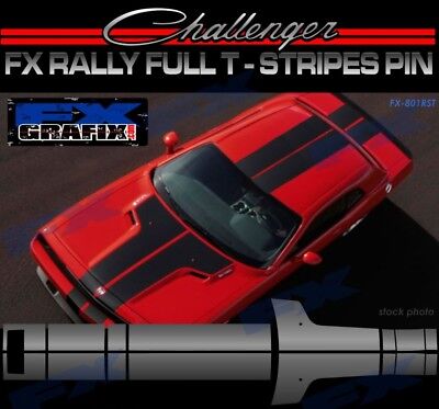 Dodge Challenger Rally Hood Full T SRT Factory Style Stripe Quality Stripes